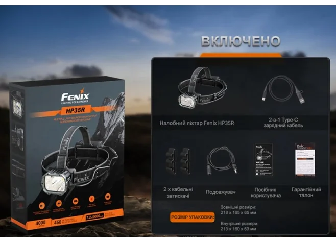 Ліхтар налобний Fenix HP35R Фото 4